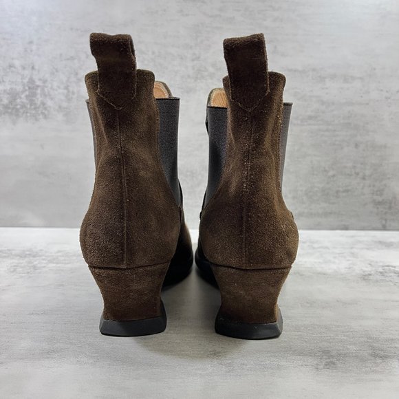 John Fluevog Wearever Thanks Dalu Suede Leather Chelsea Boots - Women's Size 7 - - Picture 6 of 9